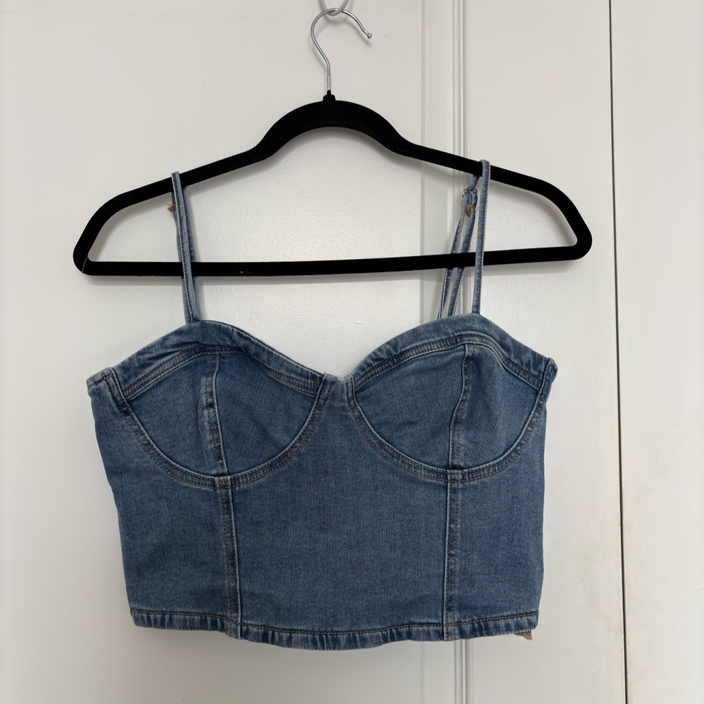 Dynamite Denim Blue Crop Top